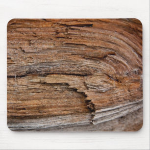 Rustic wood mouse mat