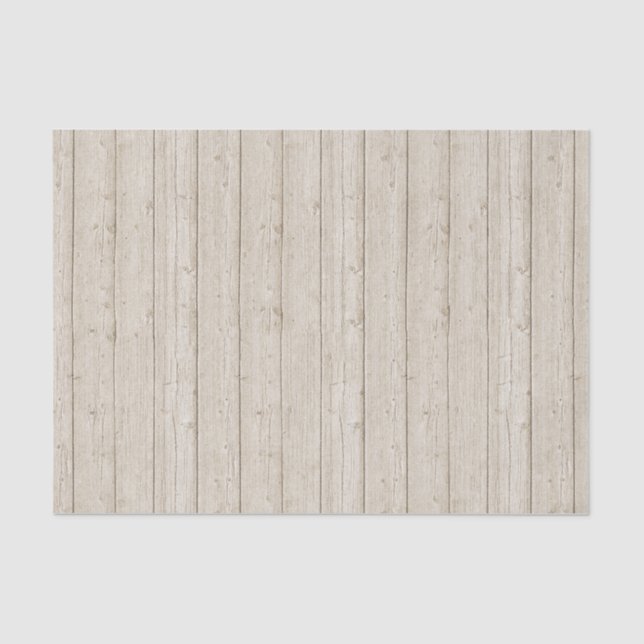 Rustic Wood Natural Pallet Boards Bohemian Tissue Paper (Front)