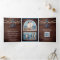 Rustic Wood Navy Blue Anchor QR Code Wedding