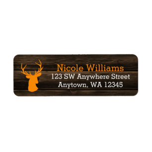 Rustic Wood Orange Buck Deer