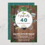 Rustic Wood Outdoor Fishing Birthday Invitation<br><div class="desc">Rustic Wood Outdoor Fishing Birthday Invitation</div>