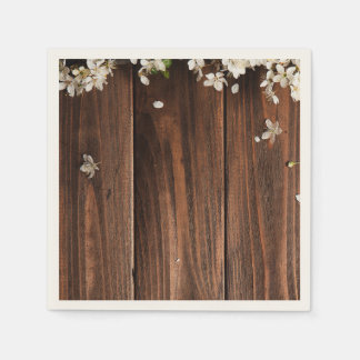 Rustic Wood Paper Napkins Set of 50+