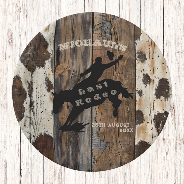 Rustic Wood Paper Plates | Rodeo Bachelor Weekend (Creator Uploaded)