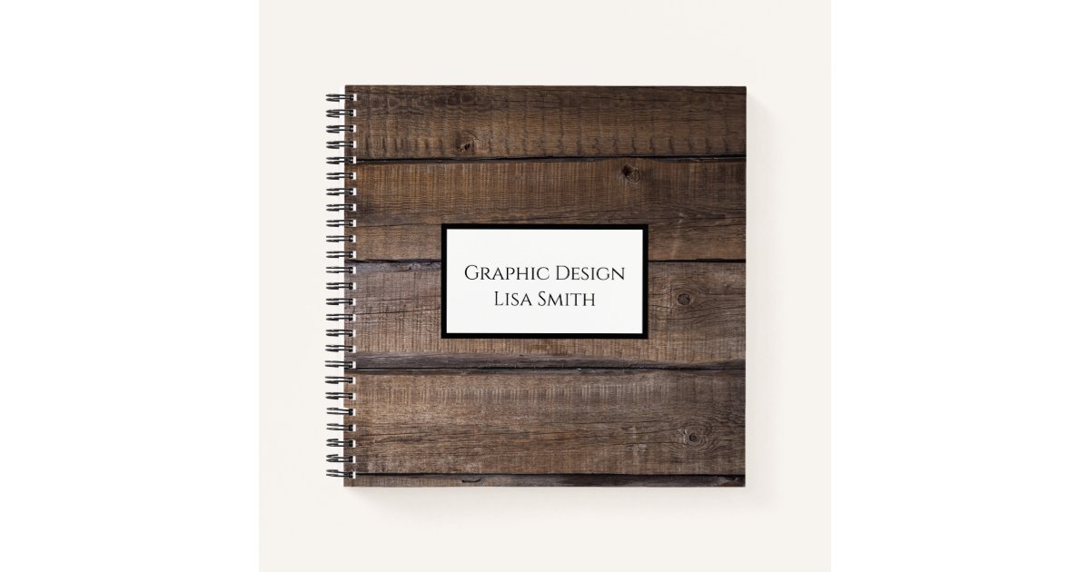 Rustic Notebook Rustic Wood Personalised Notebook | Zazzle