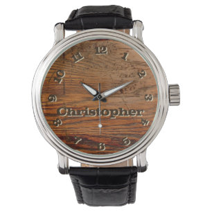 Rustic Wood Personalised Watch