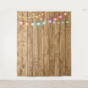 Rustic Wood Photo Backdrop Tapestry