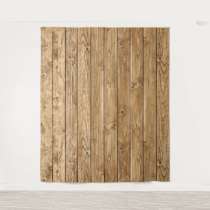 Rustic Wood Photo Backdrop Tapestry