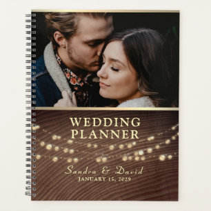 Rustic Wood Photo Wedding Planner
