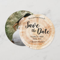 Rustic WOOD  photo WEDDING Save the date