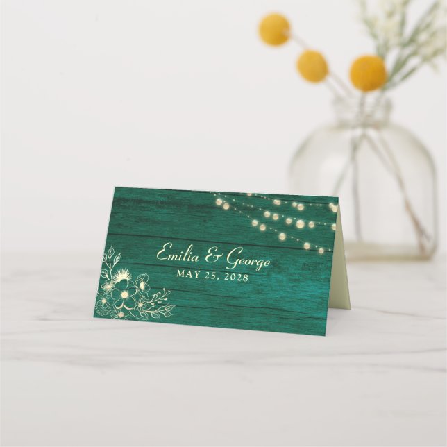 Rustic Wood Place Card (Back)