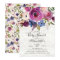 Rustic Wood Plum Floral Baby Shower Invitation
