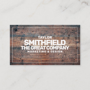 Rustic Wood Professional Business Card