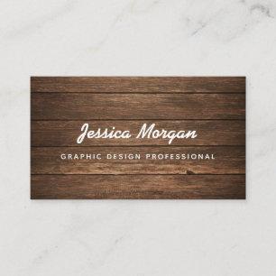 Rustic Wood Professional Business Cards