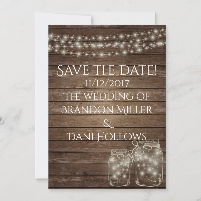 Rustic Wood Save The Date (Front)