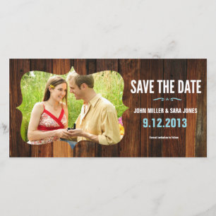 Rustic Wood Save The Date
