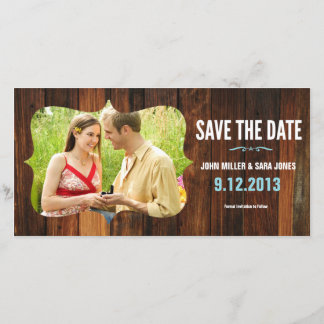 Rustic Wood Save The Date