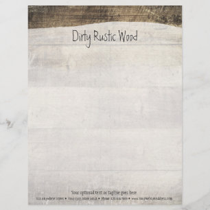 Rustic Wood Shabby Grunge Vintage Painted Boards Letterhead