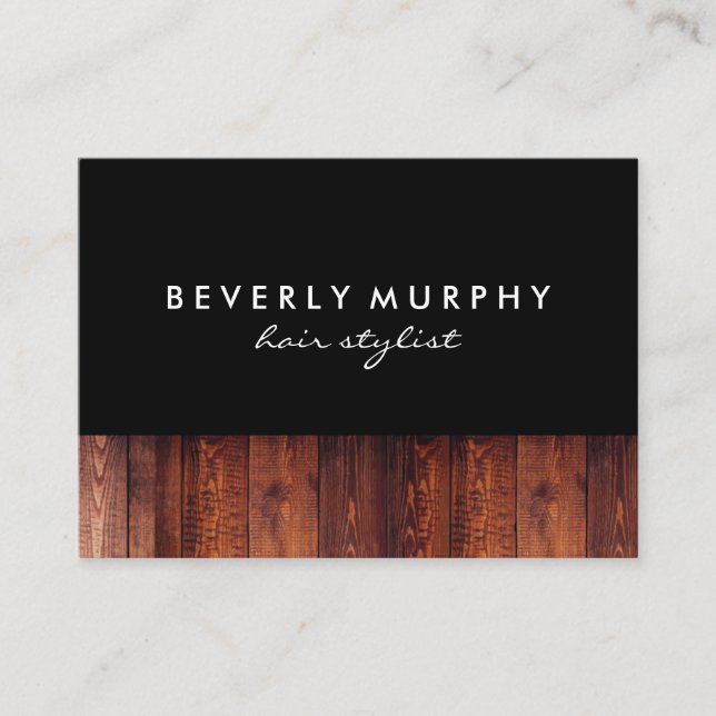 Rustic Wood Shear Logo (Loyalty) Loyalty Card (Front)