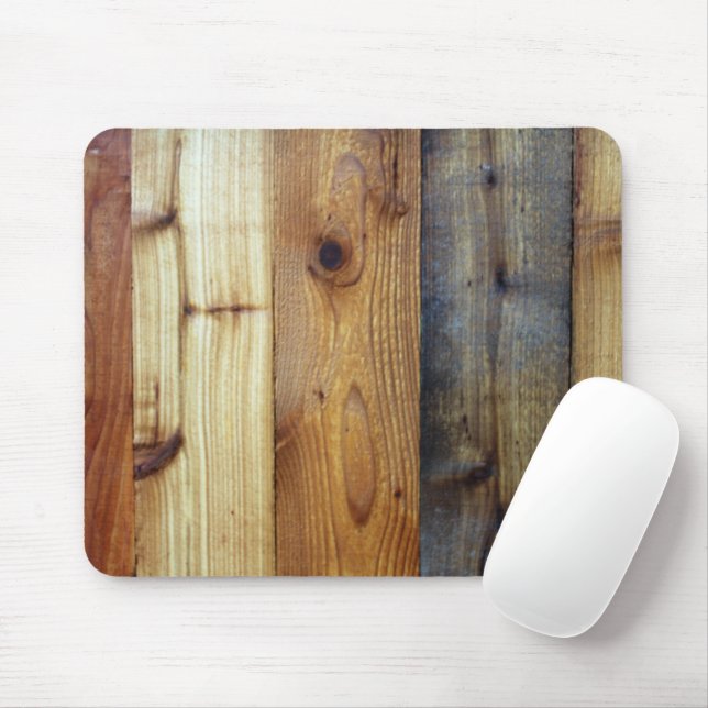 Rustic Wood Siding Photo Mouse Mat (With Mouse)