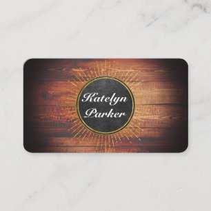 Rustic Wood Slate Texture Ray Elements Business Card