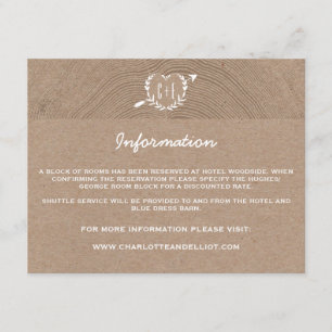 Rustic Wood Slice   Information Card