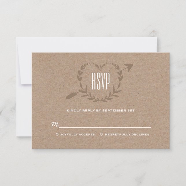 Rustic Wood Slice | RSVP (Front)