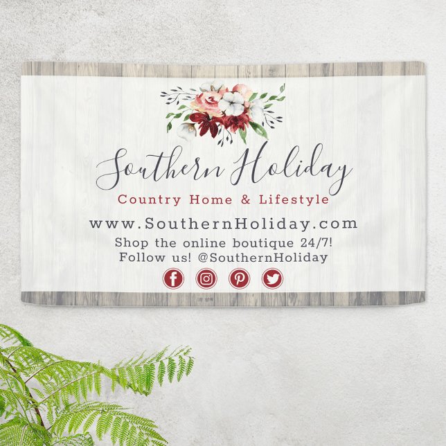 Rustic Wood & Southern Country Cotton Boutique Banner (Creator Uploaded)