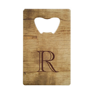 Rustic Wood Stainless Steel Bottle Opener