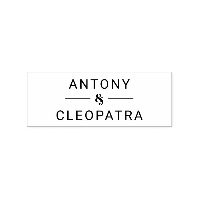 Rustic Wood Stamp with Nicknames for Couples' Use (Stamped)