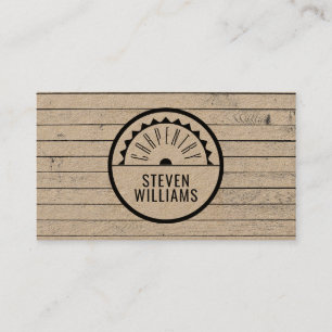 Rustic wood style business card