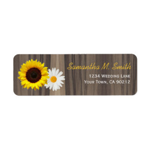 Rustic Wood Sunflower and Daisy