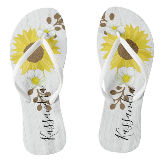 sunflower flip flops