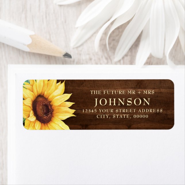 Rustic Wood Sunflower Watercolor Wedding (Insitu)