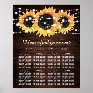 Rustic Wood Sunflower Wedding Seating Chart 8