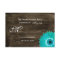 Rustic Wood Teal Gerber Daisy Wedding RSVP Cards