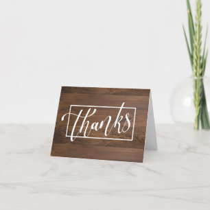 Rustic Wood Thank You Card