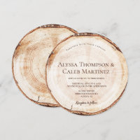 Rustic Wood Theme Custom Bride groom Full name