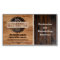 Rustic Wood Tone Contractor Logo Business Card Mag