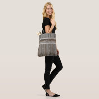 Rustic Wood Tone Monogram Horizontal Stripe Grey
