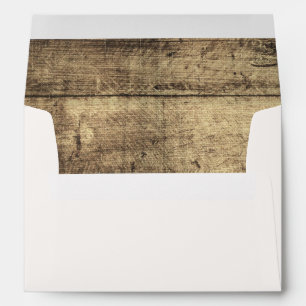 Rustic Wood Vintage Country Wedding Invitation Envelopes