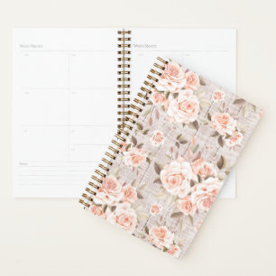 Rustic Wood & Vintage Roses Romantic Shabby Chic Planner