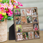 Rustic Wood We Love You Grandma 14 Photo Collage Plaque<br><div class="desc">Create your own photo collage plaque with 14 of your favourite pictures on a wood texture background for an unique keepsake gift for grandma. Personalise with grandchildren names and we love you the most Grandma message.</div>