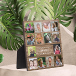 Rustic Wood We Love You Nana 14 Photo Collage Plaque<br><div class="desc">Create your own photo collage plaque with 14 of your favourite pictures on a wood texture background for an unique keepsake gift for grandma. Personalise with grandchildren names and we love you the most Grandma message.</div>