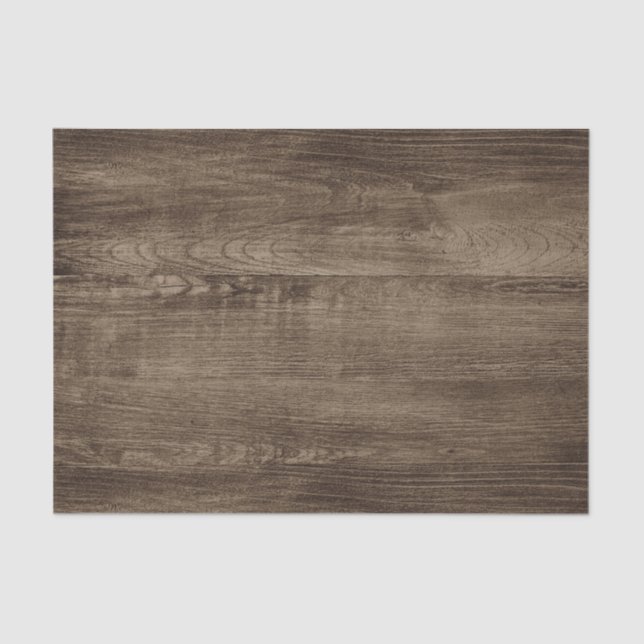Rustic Wood Weathered Farmhouse Board Pattern Tissue Paper (Front)