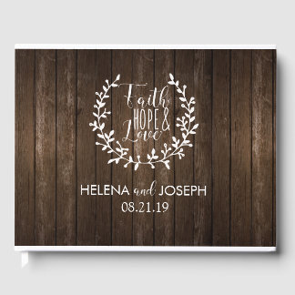 Rustic Wood Wedding Guestbook