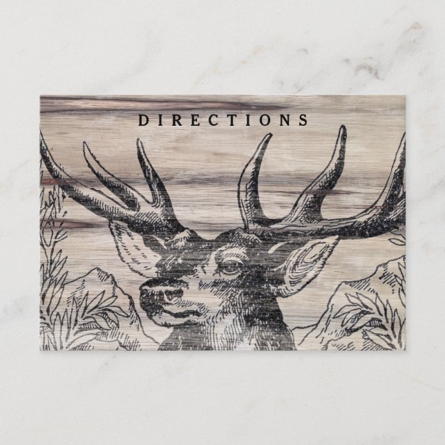 Rustic Wood Wedding Insert Card (Front)