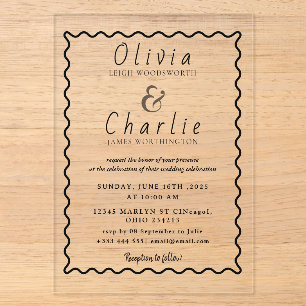 Rustic Wood Wedding Invitation
