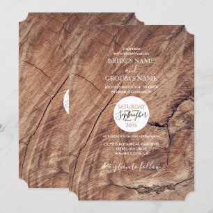 Rustic Wood Wedding Invitations