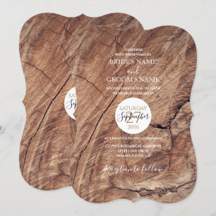 Rustic Wood Wedding Invitations