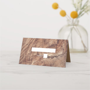 Rustic Wood Wedding Place Card